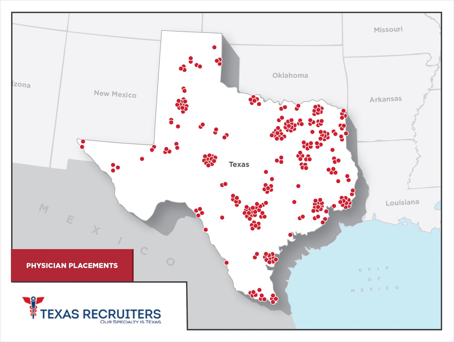 Map-Texas Placements